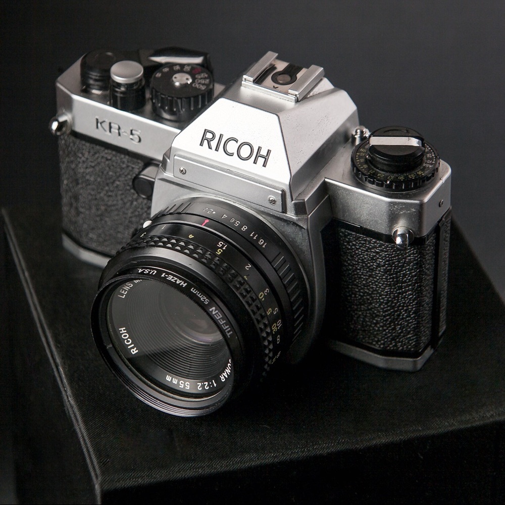 Ricoh KR-5 35mm film camera.